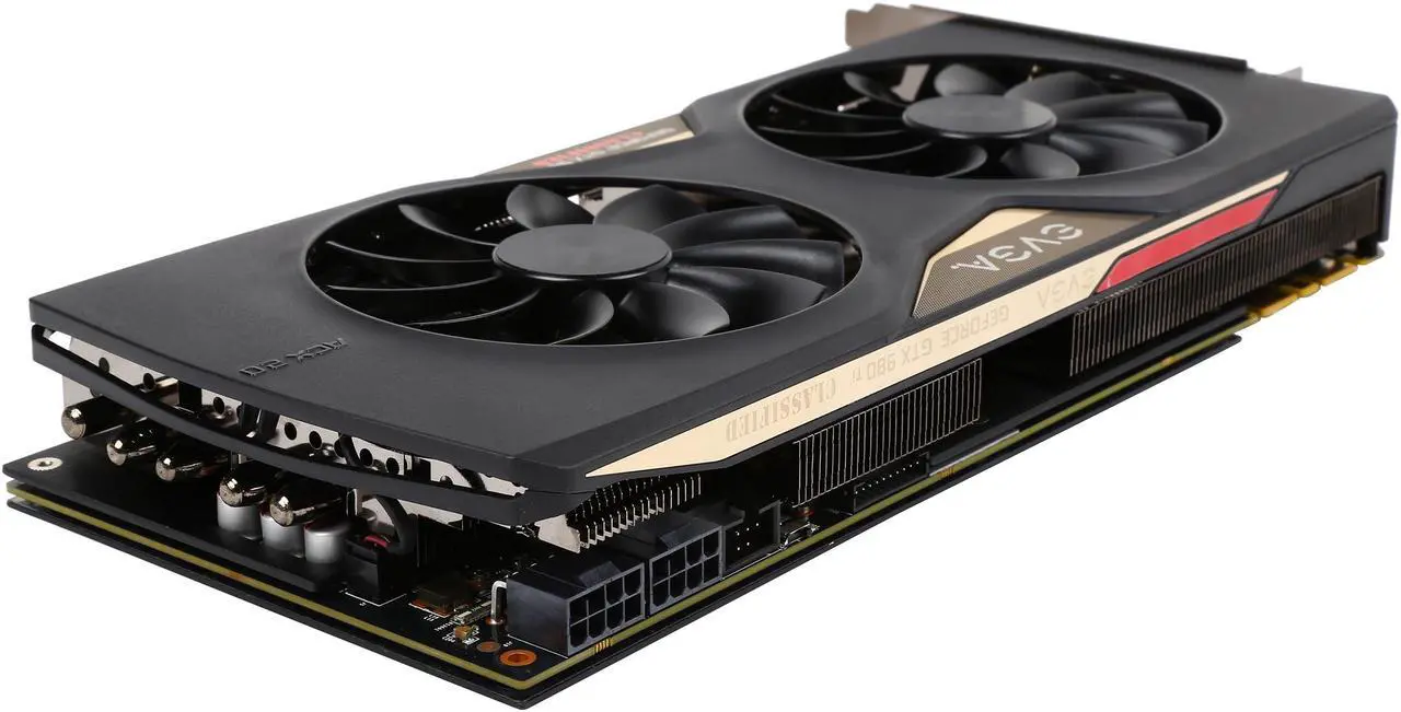Alt view image 6 of 6 - EVGA GeForce GTX 980 Ti 06G-P4-4998-KR 6GB CLASSIFIED GAMING w/ACX 2.0+, Whisper Silent Cooling w/ Free Installed Backplate Graphics Card