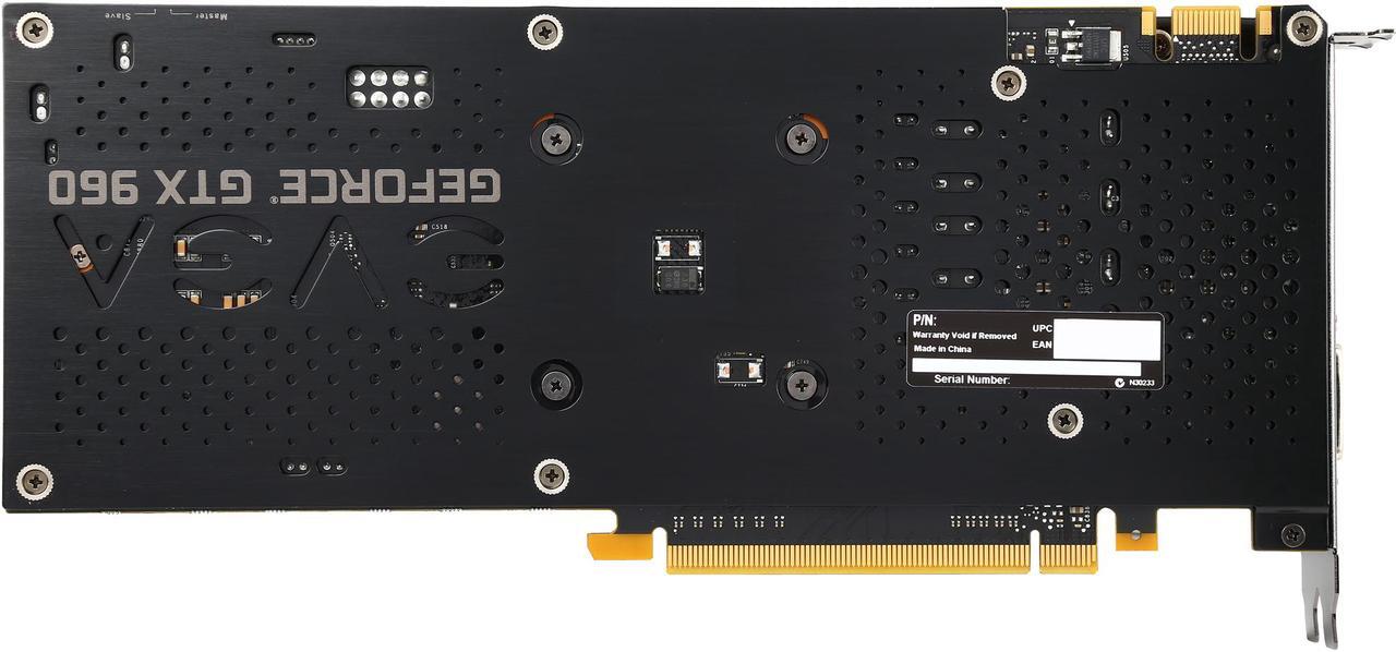 Alt view image 5 of 6 - EVGA GeForce GTX 960 04G-P4-3967-KR 4GB SSC GAMING w/ACX 2.0+, Whisper Silent Cooling w/ Free Installed Backplate Graphics Card