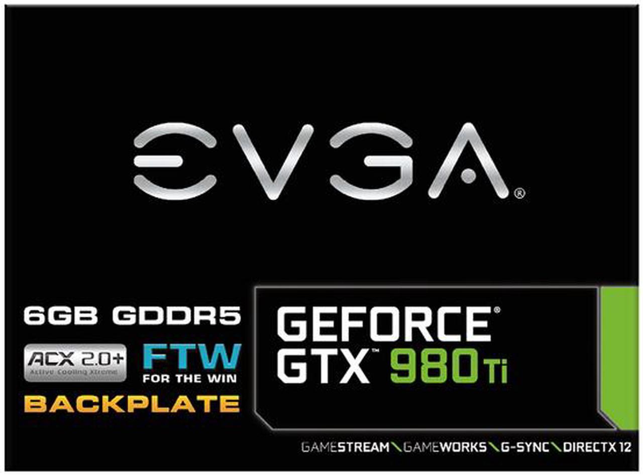 Alt view image 8 of 8 - EVGA GeForce GTX 980 Ti 06G-P4-4996-KR 6GB FTW GAMING w/ACX 2.0+, Whisper Silent Cooling w/ Free Installed Backplate Graphics Card