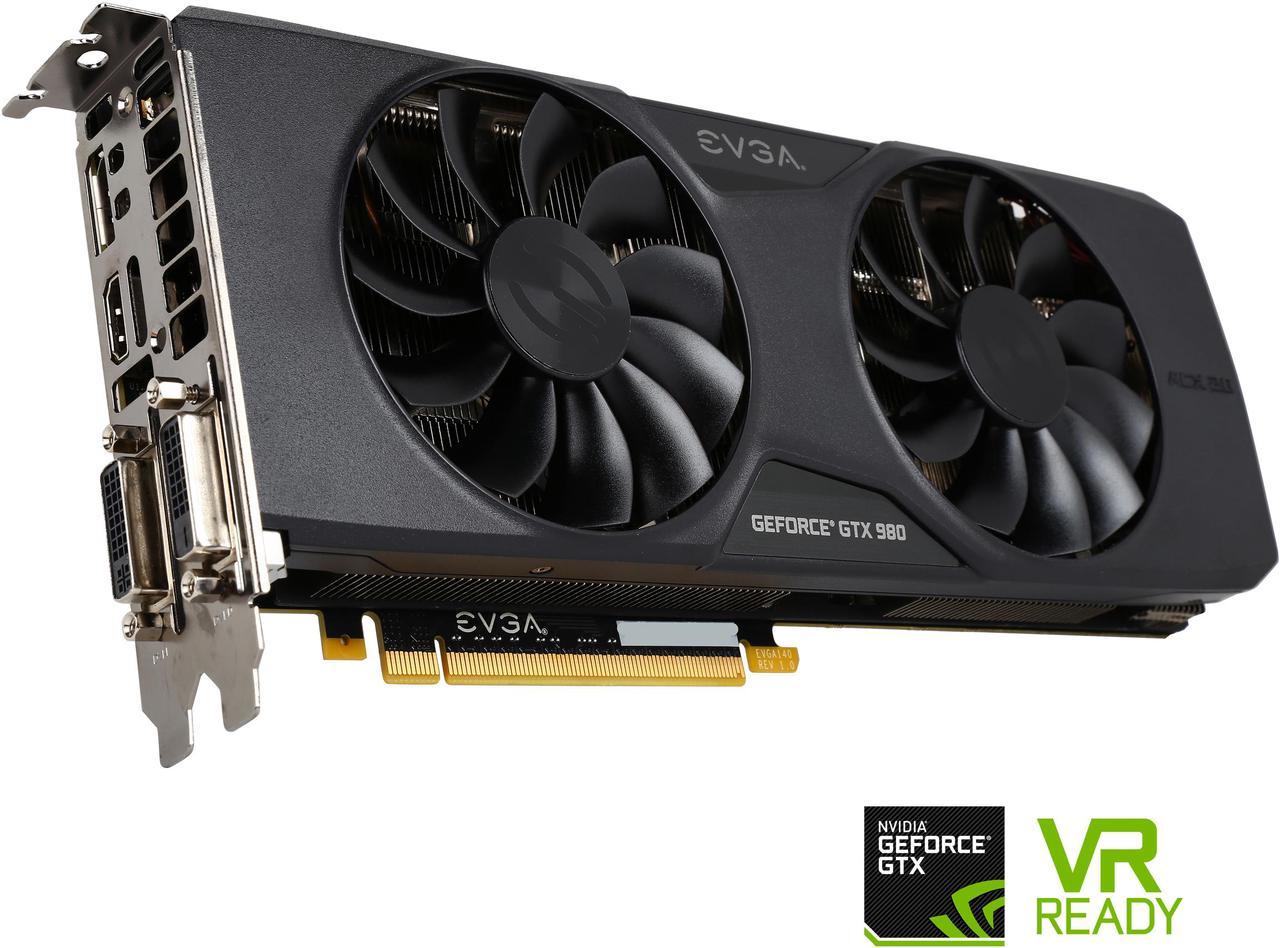 EVGA GeForce GTX 980 4GB GDDR5 PCI Express 3.0 x16 SLI Support FTW ACX 2.0 Video Card 04G-P4-2986-RX