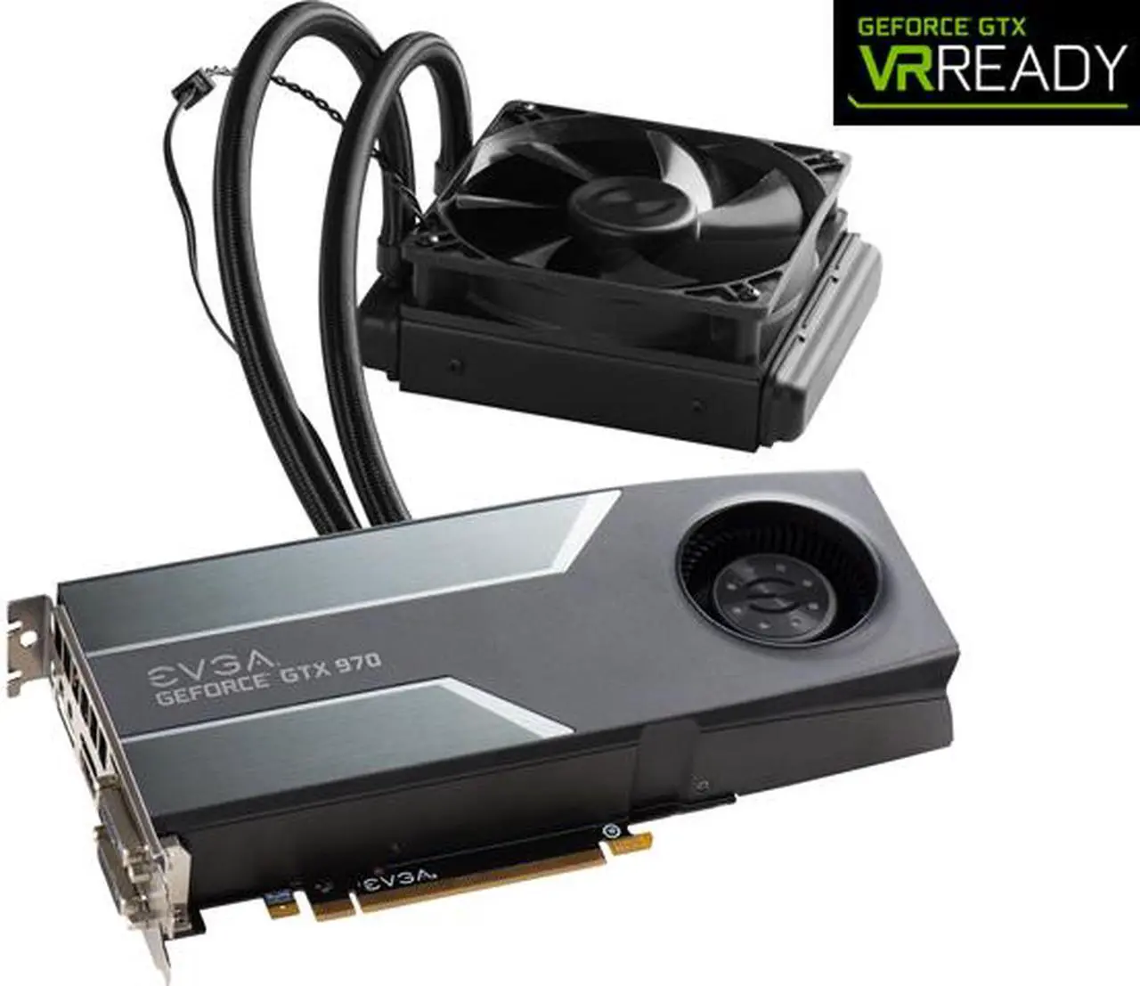 Main image of EVGA GeForce GTX 970 04G-P4-1976-KR 4GB HYBRID GAMING, "All in One" No Hassle Water Cooling, Just Plug and Play Graphics Card