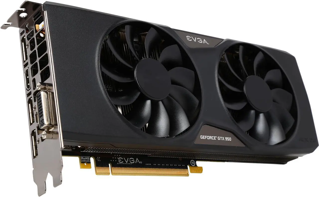 Main image of EVGA GeForce GTX 950 02G-P4-2956-RX 2GB SC+ GAMING, Silent Cooling Gaming Graphics Card - Certified Refurbished