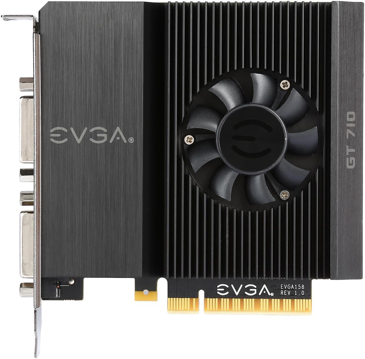 Alt view image 3 of 6 - EVGA GeForce GT 710 2GB DDR3 PCI Express 2.0 Graphics Card 02G-P3-2717-KR