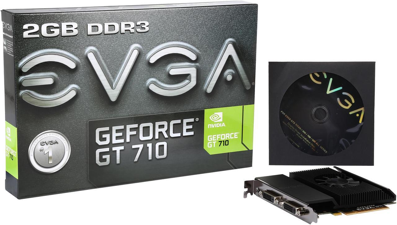 Alt view image 5 of 6 - EVGA GeForce GT 710 2GB DDR3 PCI Express 2.0 Graphics Card 02G-P3-2717-KR