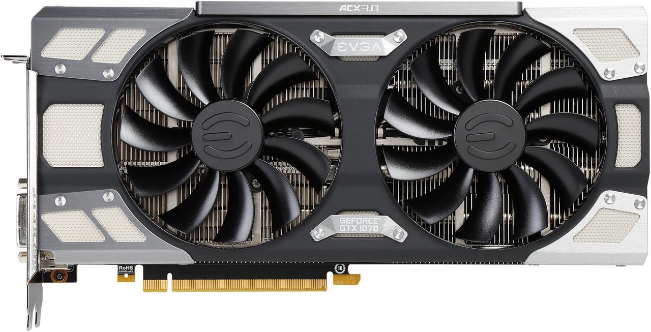 Alt view image 3 of 6 - EVGA GeForce GTX 1070 FTW GAMING ACX 3.0, 08G-P4-6276-KR, 8GB GDDR5, RGB LED, 10CM FAN, 10 Power Phases, Double BIOS, DX12 OSD Support (PXOC)