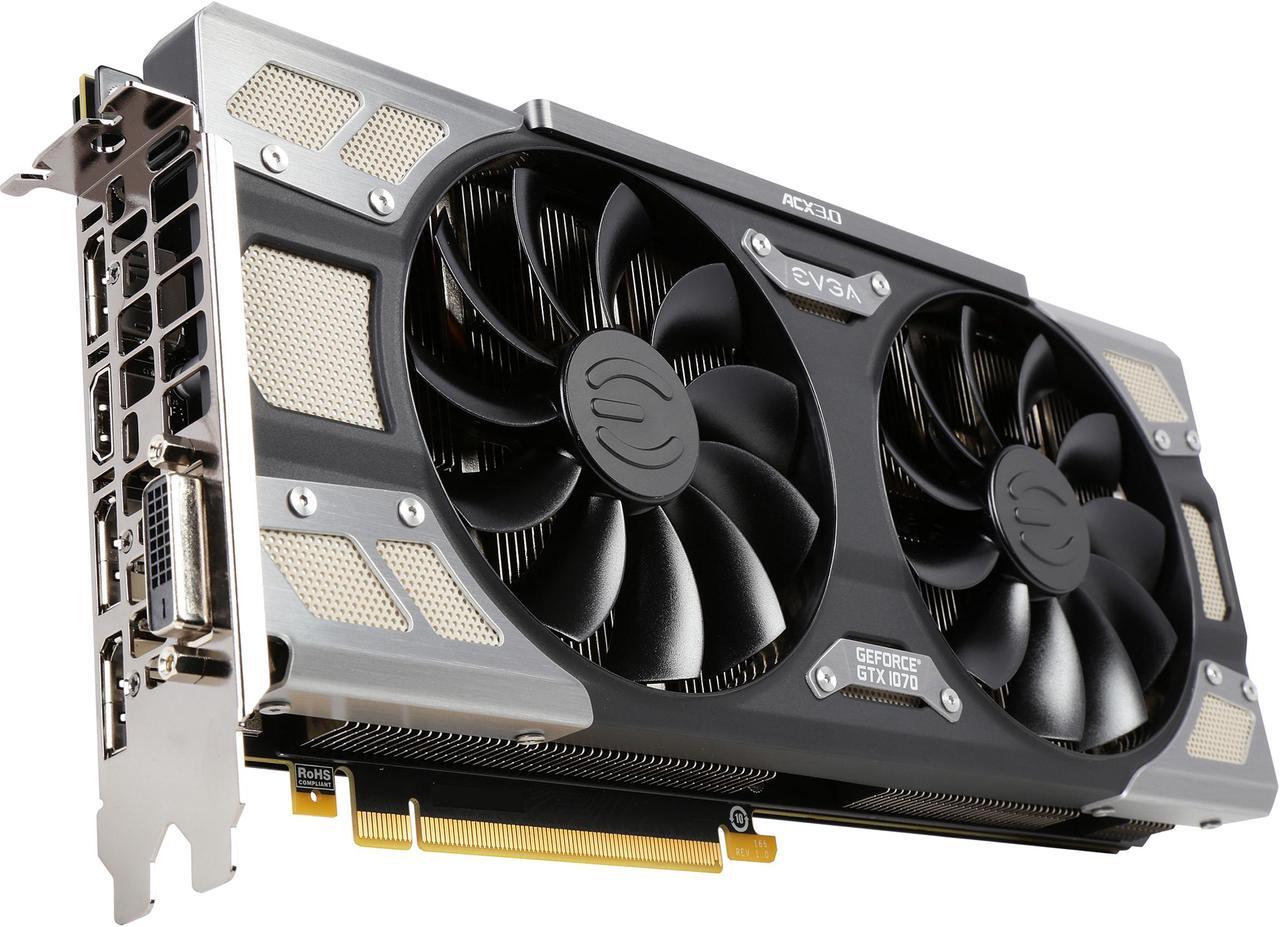 Main image of EVGA GeForce GTX 1070 FTW GAMING ACX 3.0, 08G-P4-6276-KR, 8GB GDDR5, RGB LED, 10CM FAN, 10 Power Phases, Double BIOS, DX12 OSD Support (PXOC)
