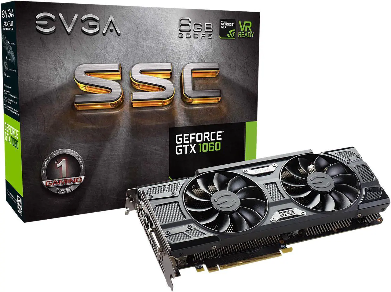 Alt view image 6 of 7 - EVGA GeForce GTX 1060 6GB SSC GAMING ACX 3.0, 6GB GDDR5, LED, DX12 OSD Support (PXOC), 06G-P4-6267-KR
