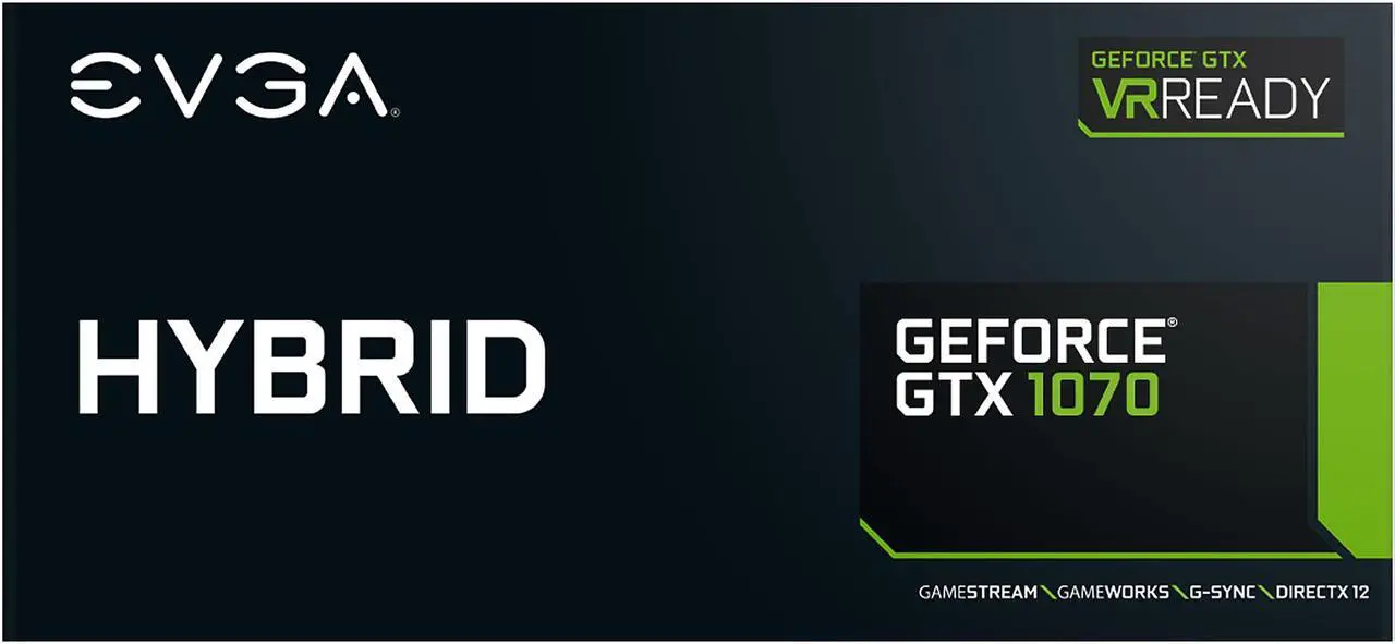 Alt view image 7 of 7 - EVGA GeForce GTX 1070 HYBRID GAMING, 08G-P4-6178-KR, 8GB GDDR5, LED, All-In-One Watercooling, DX12 OSD Support (PXOC)
