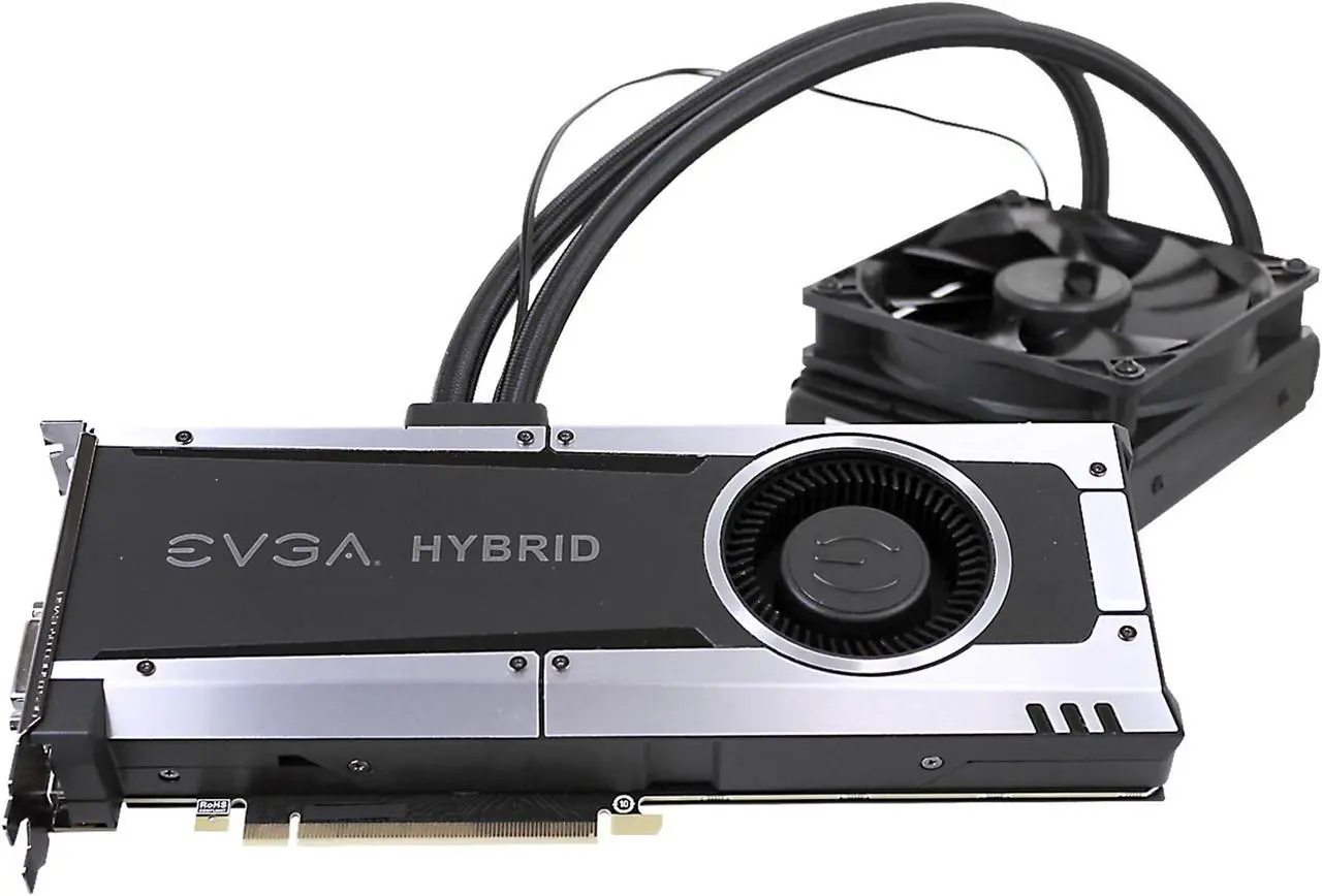 Main image of EVGA GeForce GTX 1070 HYBRID GAMING, 08G-P4-6178-KR, 8GB GDDR5, LED, All-In-One Watercooling, DX12 OSD Support (PXOC)