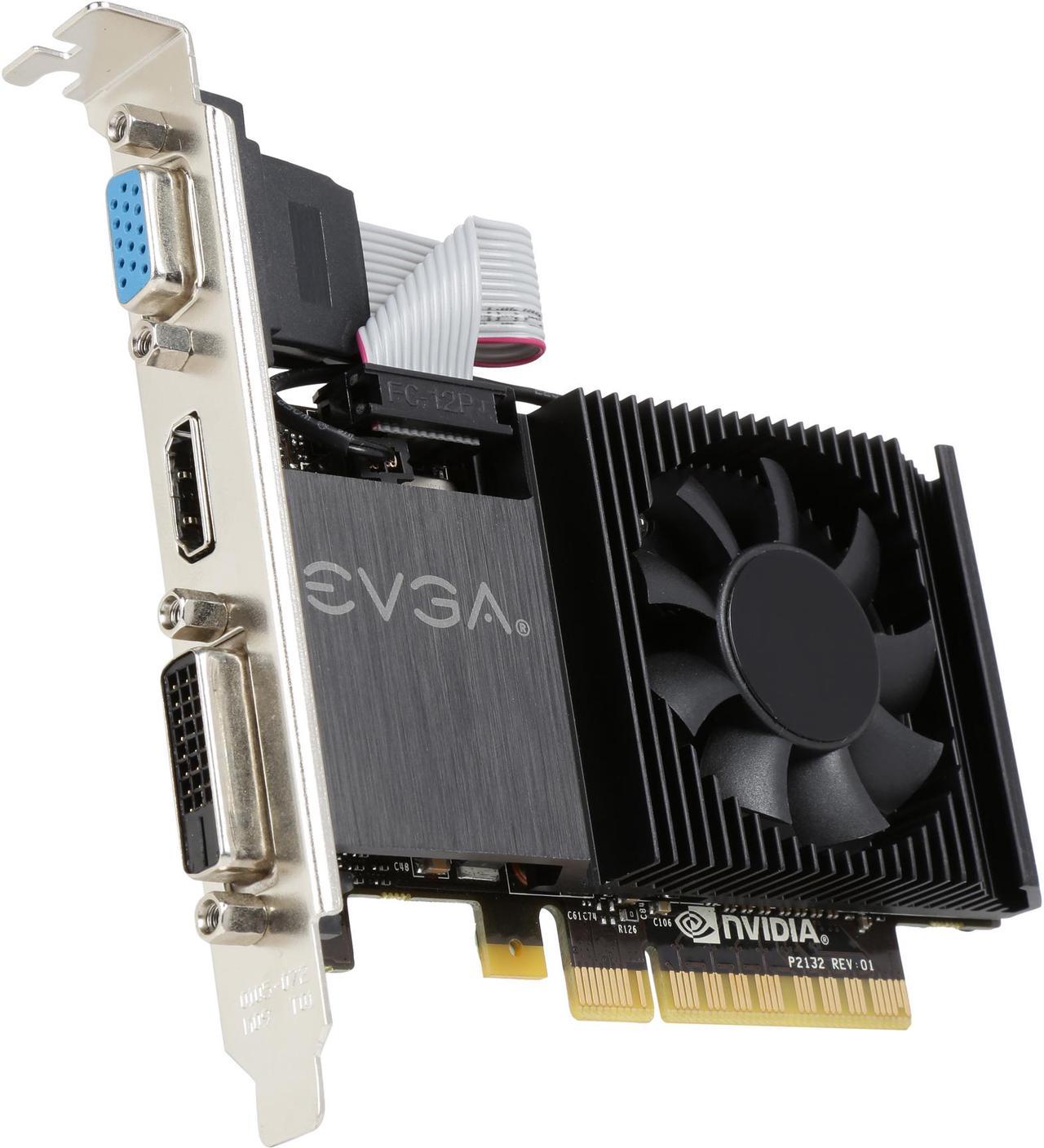 EVGA GT 710 1GB DDR3 64-bit Single Slot, (Optional) Low Profile 01G-P3-2711-RX