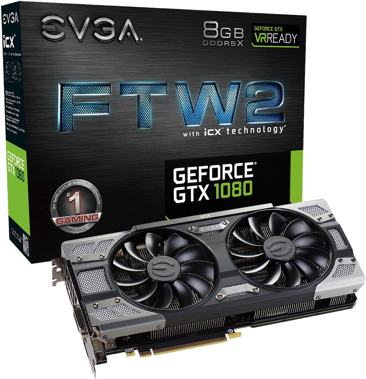Alt view image 6 of 6 - EVGA GeForce GTX 1080 FTW2 GAMING iCX, 08G-P4-6686-KR, 8GB GDDR5X, RGB LED, 9 Thermal Sensors, Asynchronous Fan Control, Thermal Display LED System, Optimized Airflow Fin Design, Die Cast/Form Fitted Baseplate/Backplate