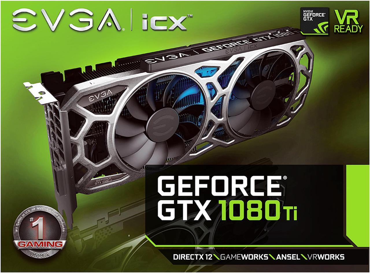 Alt view image 7 of 7 - EVGA GeForce GTX 1080 Ti SC2 GAMING, 11G-P4-6593-KR, 11GB GDDR5X, iCX Technology - 9 Thermal Sensors & RGB LED G/P/M