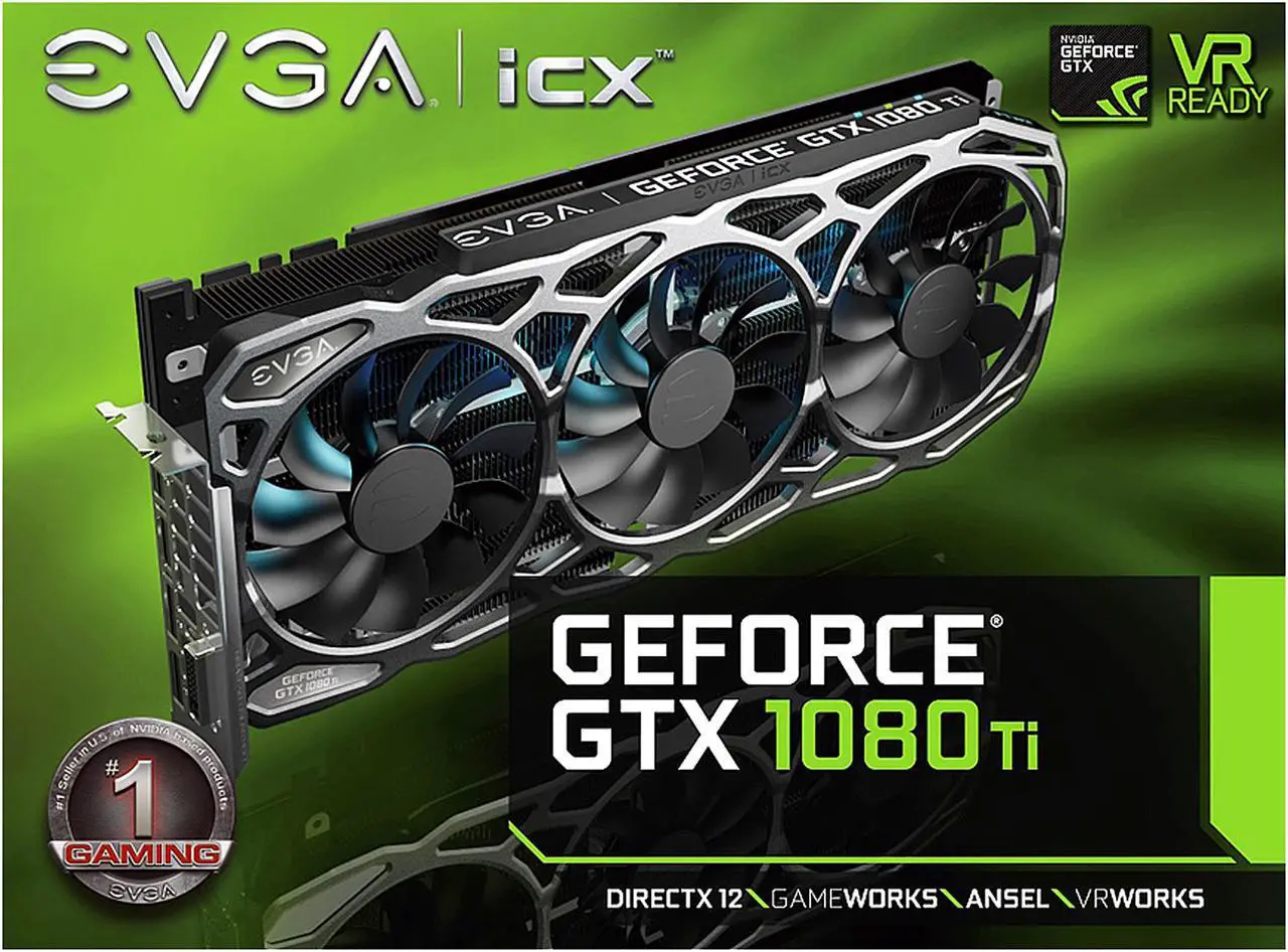 Alt view image 7 of 7 - EVGA GeForce GTX 1080 Ti FTW3 GAMING, 11G-P4-6696-KR, 11GB GDDR5X, iCX Technology - 9 Thermal Sensors & RGB LED G/P/M