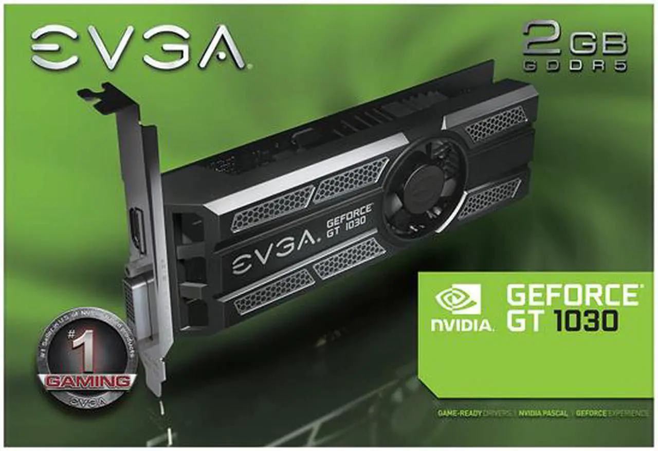 Alt view image 8 of 8 - EVGA GeForce GT 1030 SC, 02G-P4-6333-KR, 2GB GDDR5, Low Profile