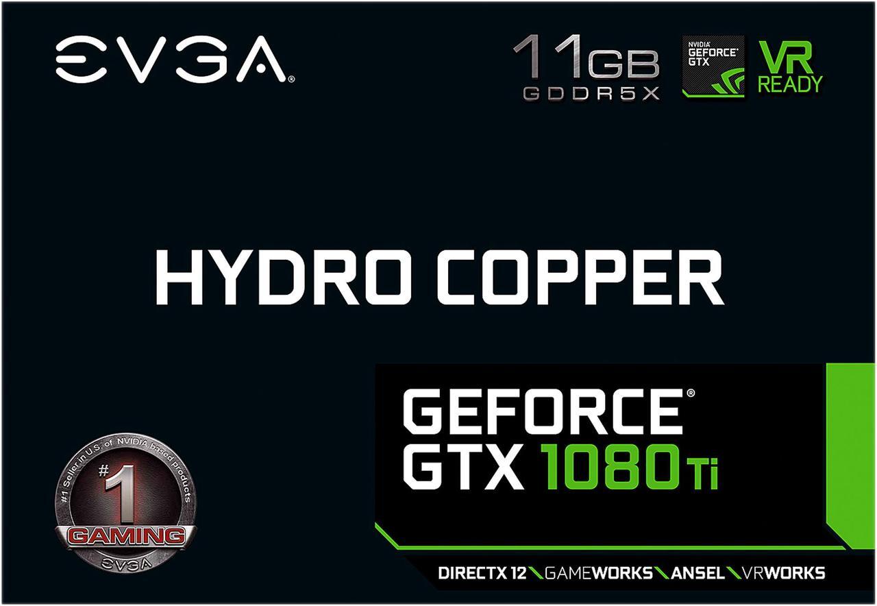 Alt view image 8 of 8 - EVGA GeForce GTX 1080 Ti SC Hydro Copper GAMING, 11G-P4-6399-KR, 11GB GDDR5X, Hydro Copper Waterblock & LED