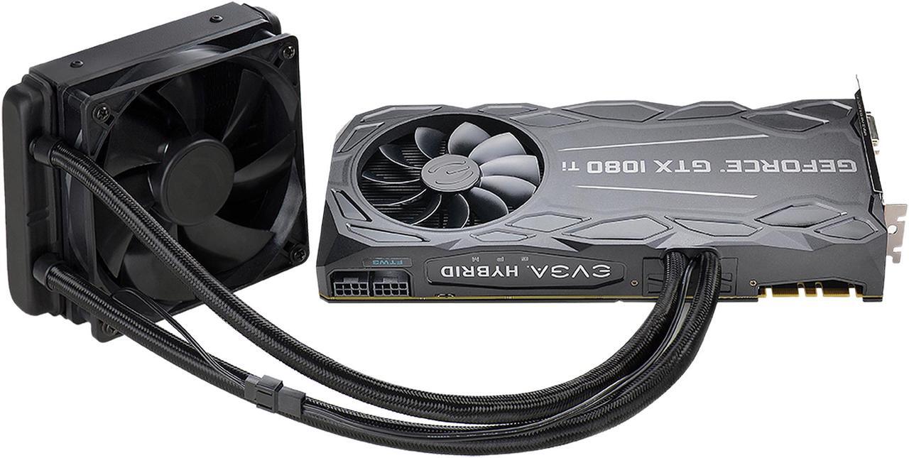 Alt view image 2 of 7 - EVGA GeForce GTX 1080 Ti FTW3 HYBRID GAMING, 11G-P4-6698-KR, 11GB GDDR5X, HYBRID & RGB LED, iCX Technology - 9 Thermal Sensors