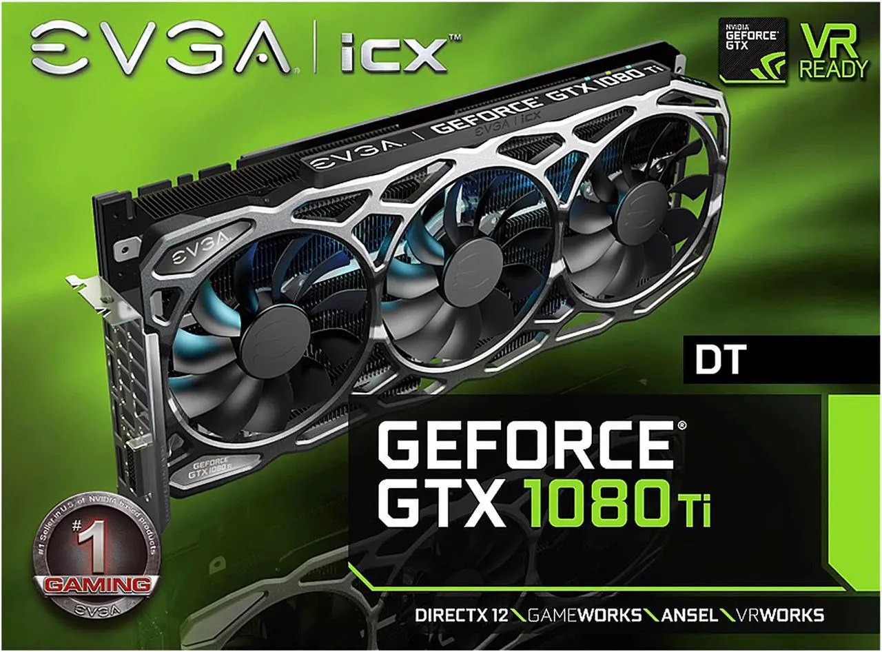 Alt view image 8 of 8 - EVGA GeForce GTX 1080 Ti FTW3 DT DirectX 12 11G-P4-6694-KR 11GB 352-Bit GDDR5X PCI Express 3.0 HDCP Ready SLI Support Video Card