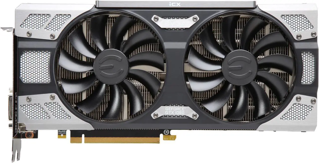 Alt view image 3 of 6 - EVGA GeForce GTX 1080 8GB GDDR5X PCI Express 3.0 SLI Support Graphics Card 08G-P4-6684-KR