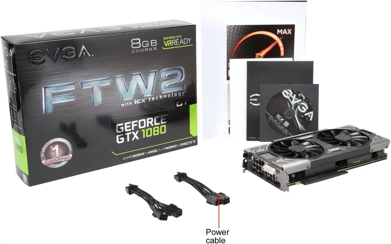 Alt view image 6 of 6 - EVGA GeForce GTX 1080 8GB GDDR5X PCI Express 3.0 SLI Support Graphics Card 08G-P4-6684-KR