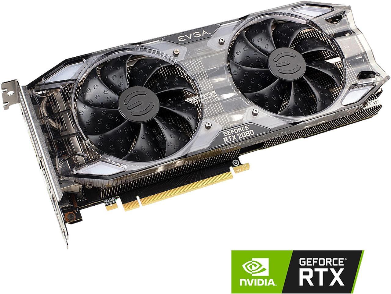Main image of EVGA GeForce RTX 2080 XC GAMING, 08G-P4-2182-KR, 8GB GDDR6, Dual HDB Fans & RGB LED