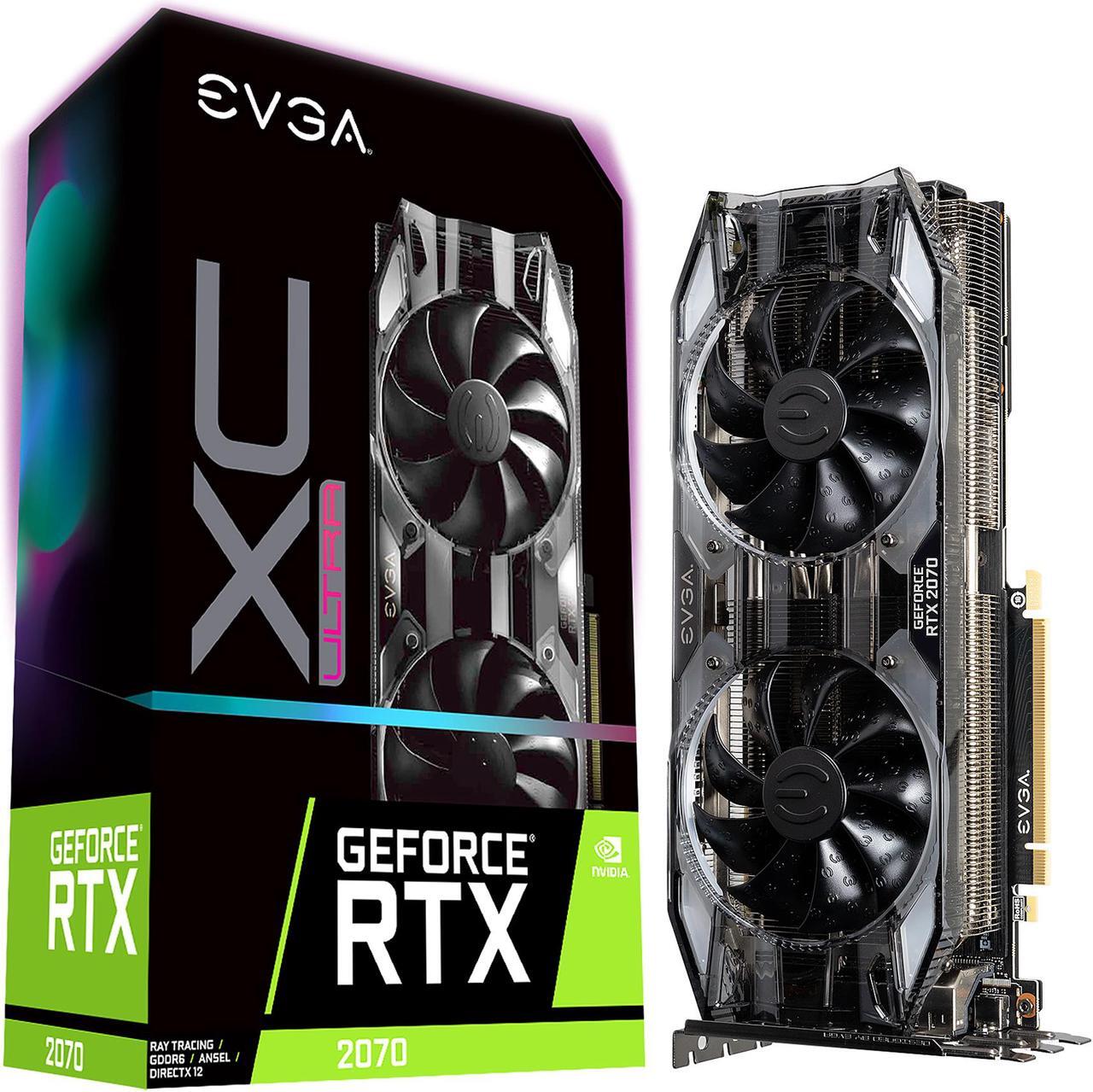 Main image of EVGA GeForce RTX 2070 XC ULTRA GAMING, 08G-P4-2173-KR, 8GB GDDR6, Dual HDB Fans & RGB LED