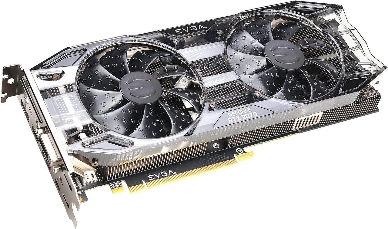 Main image of EVGA GeForce RTX 2070 Black GAMING, 08G-P4-1071-KR, 8GB GDDR6, Dual HDB Fans