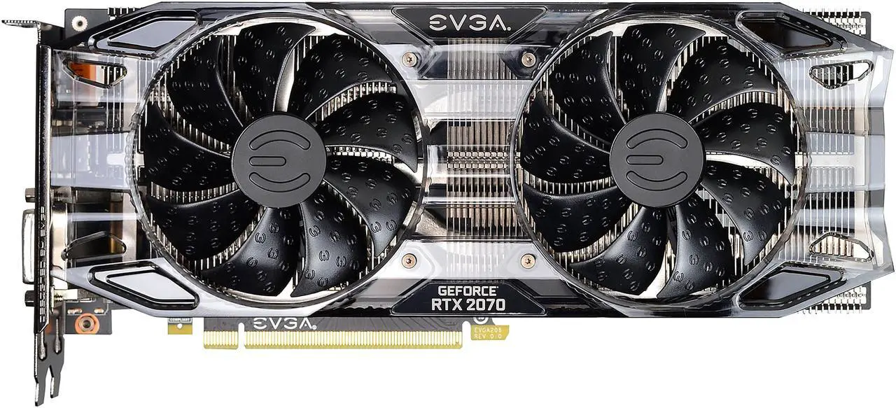 Alt view image 2 of 8 - EVGA GeForce RTX 2070 Black GAMING, 08G-P4-1071-KR, 8GB GDDR6, Dual HDB Fans