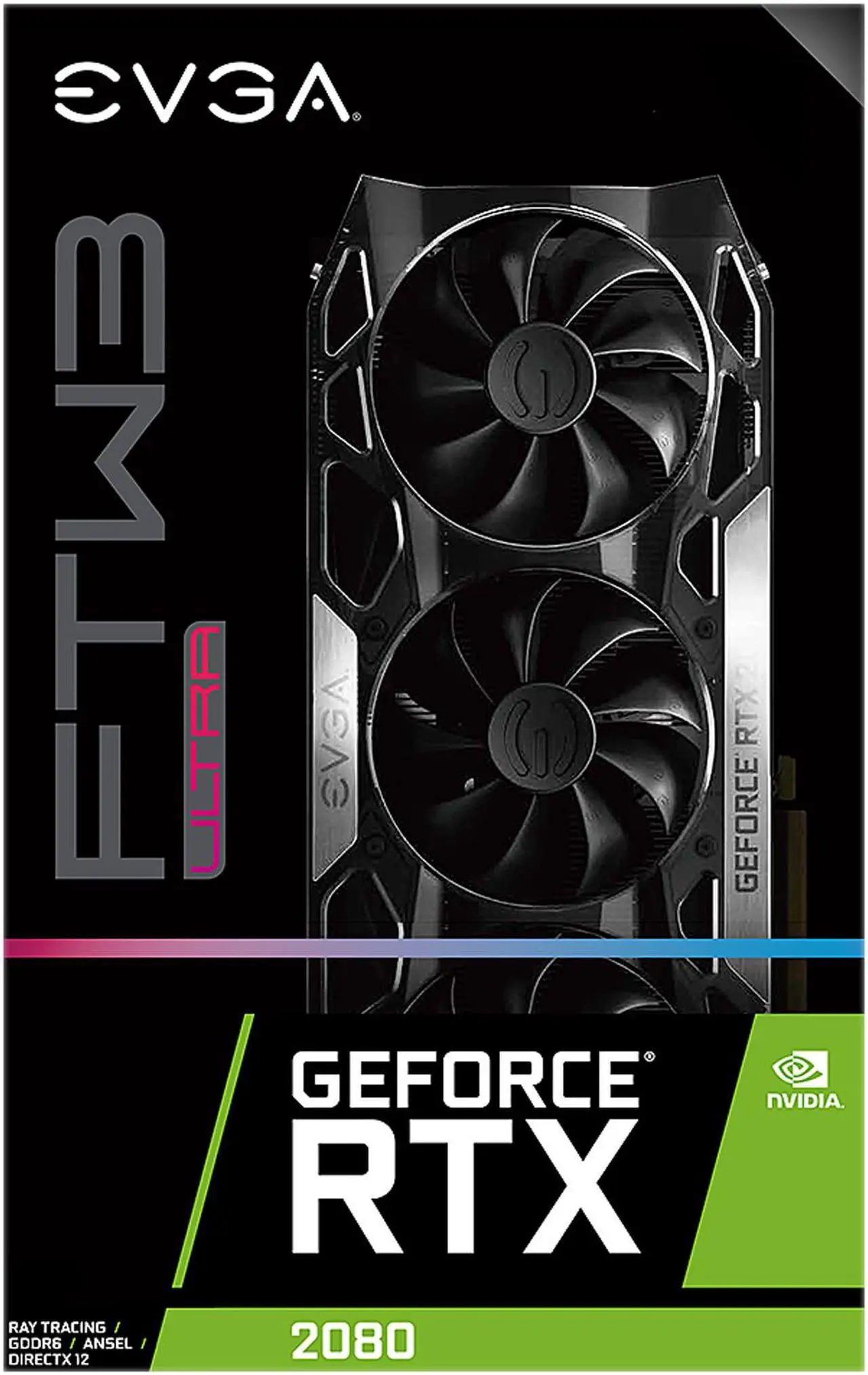 Alt view image 8 of 10 - EVGA GeForce RTX 2080 FTW3 ULTRA GAMING, 08G-P4-2287-KR, 8GB GDDR6, iCX2 & RGB LED