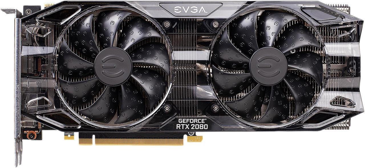 Alt view image 2 of 8 - EVGA GeForce RTX 2080 BLACK EDITION GAMING, 08G-P4-2081-KR, 8GB GDDR6, Dual HDB Fans & RGB LED