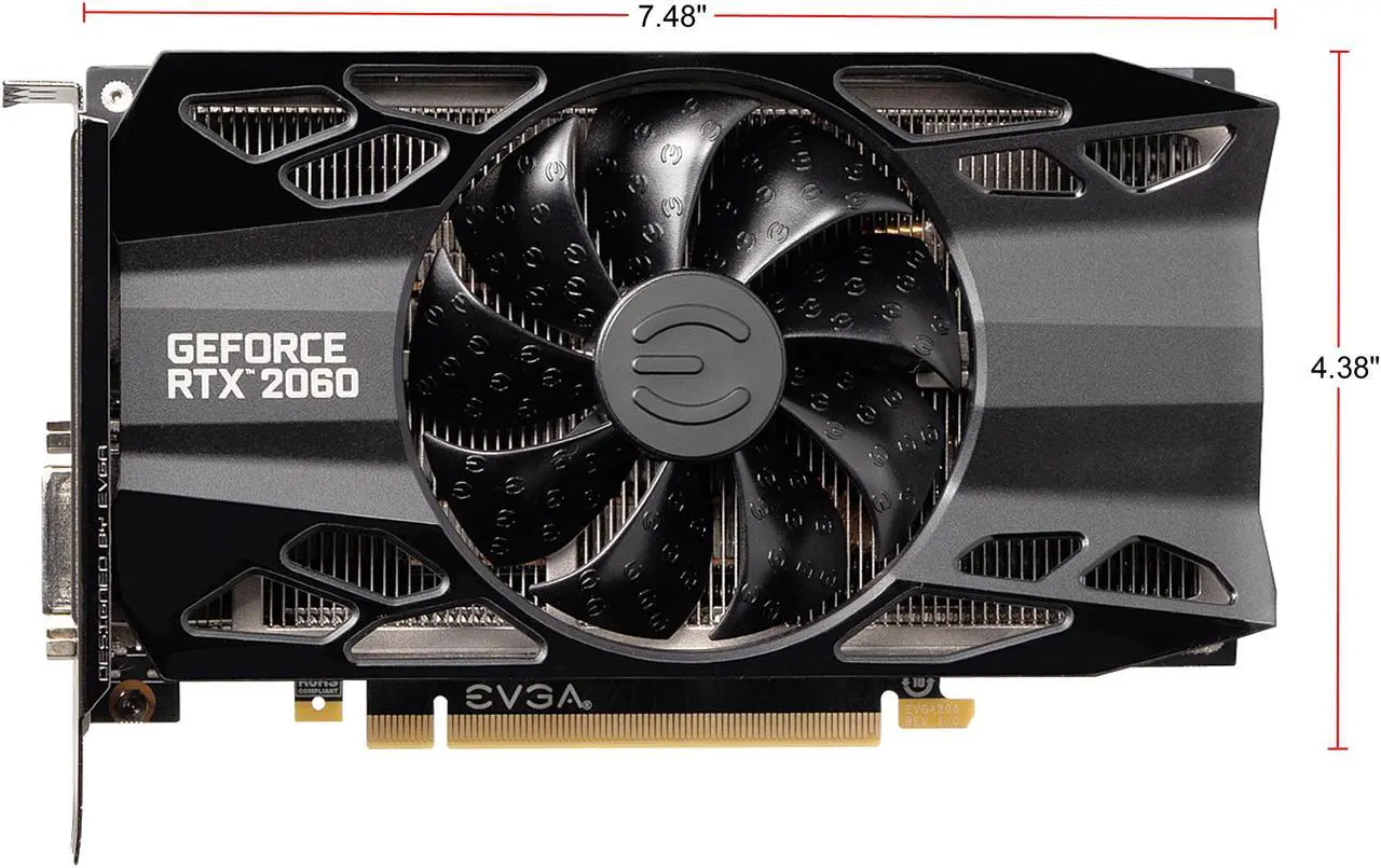 Alt view image 3 of 6 - EVGA GeForce RTX 2060 XC GAMING, 6GB GDDR6, HDB Fan Graphics Card 06G-P4-2063-KR