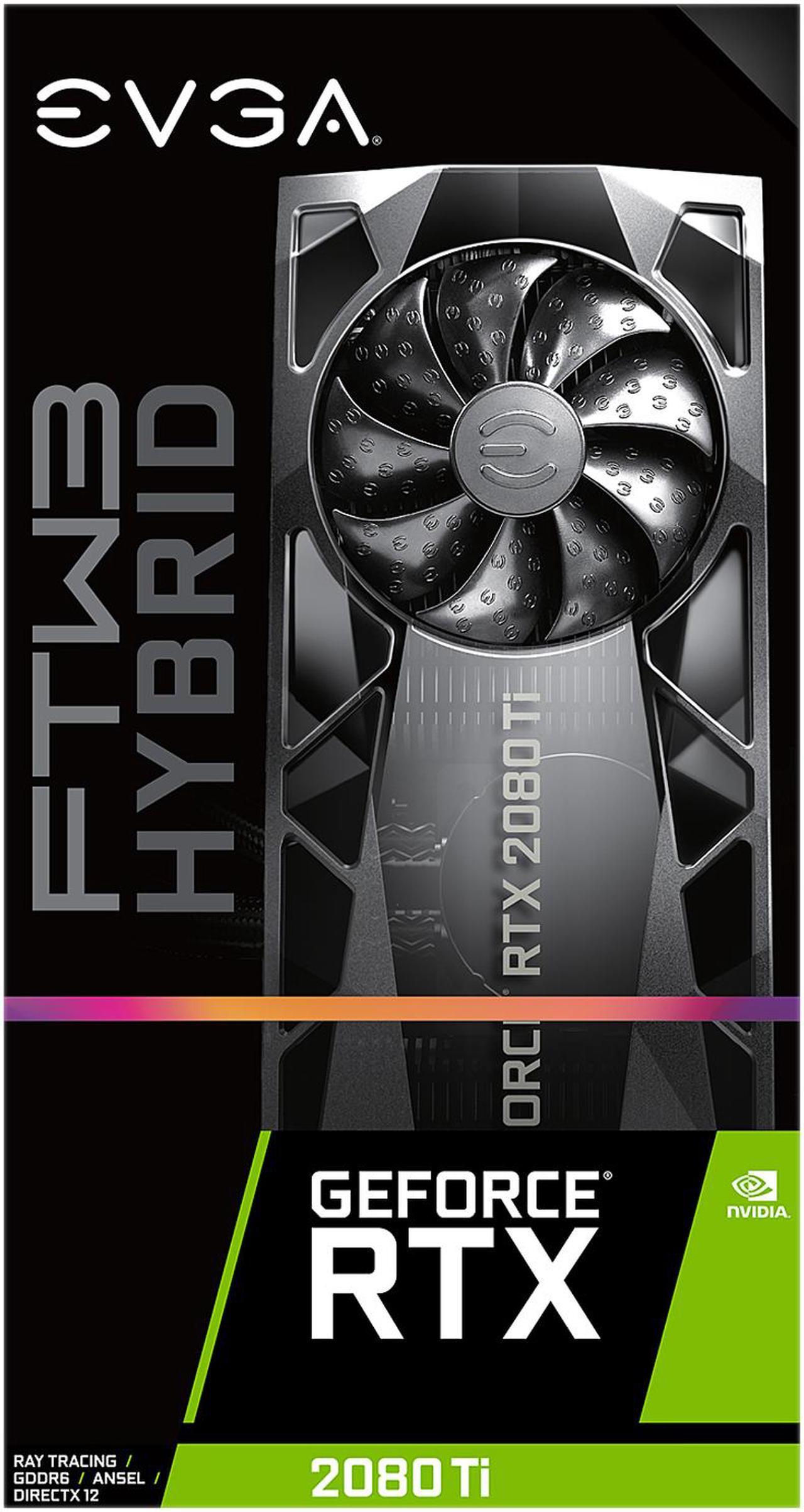 Alt view image 8 of 8 - EVGA GeForce RTX 2080 TI FTW3 ULTRA HYBRID GAMING, 11G-P4-2484-KR, 11GB GDDR6, RGB LED & iCX2 Technology - 9 Thermal Sensors