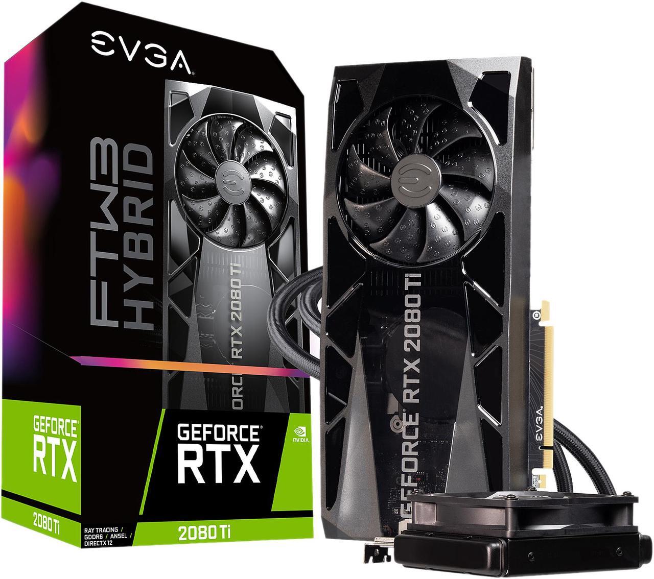 Alt view image 7 of 8 - EVGA GeForce RTX 2080 TI FTW3 ULTRA HYBRID GAMING, 11G-P4-2484-KR, 11GB GDDR6, RGB LED & iCX2 Technology - 9 Thermal Sensors