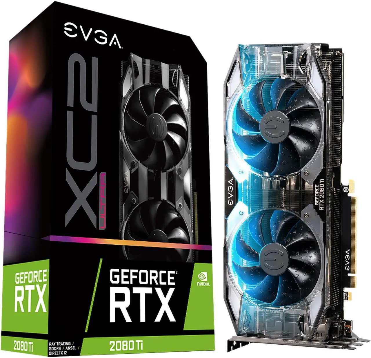 Alt view image 8 of 9 - EVGA GeForce RTX 2080 Ti XC2 ULTRA GAMING, 11G-P4-2387-KR, 11GB GDDR6, iCX2 & RGB LED