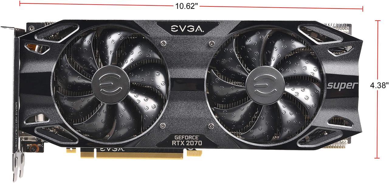 Alt view image 2 of 8 - EVGA GeForce RTX 2070 SUPER BLACK GAMING, 08G-P4-3071-KR, 8GB GDDR6