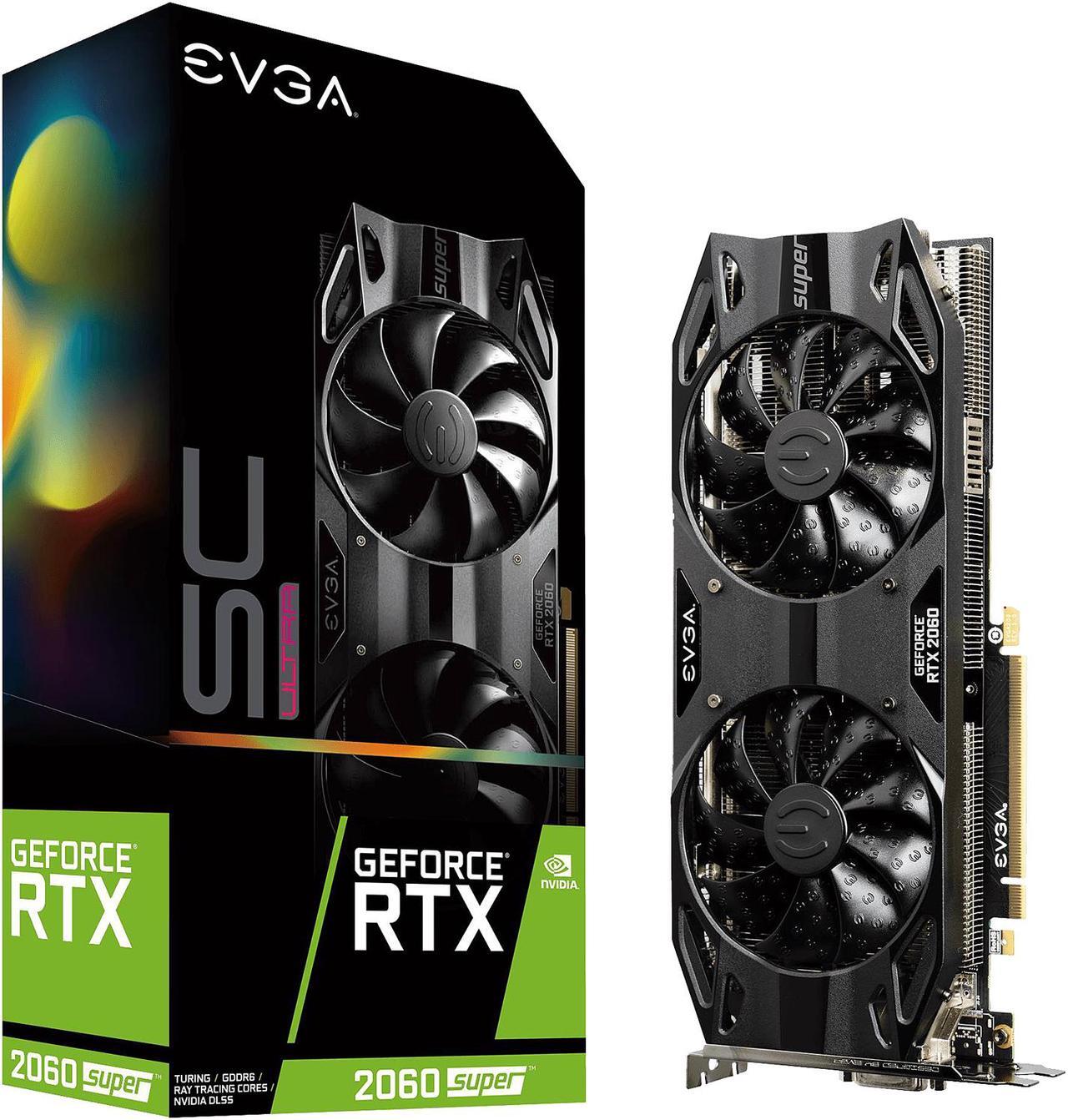 Alt view image 9 of 9 - EVGA GeForce RTX 2060 SUPER SC ULTRA GAMING, 08G-P4-3067-KR, 8GB GDDR6, Dual HDB Fans, Metal Backplate