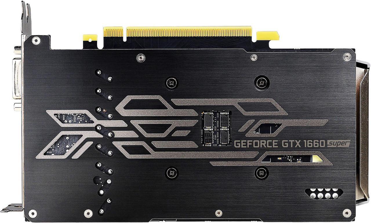 Alt view image 5 of 8 - EVGA GeForce GTX 1660 SUPER SC ULTRA BLACK GAMING Video Card, 06G-P4-1066-KR, 6GB GDDR6, Dual Fan, Metal Backplate