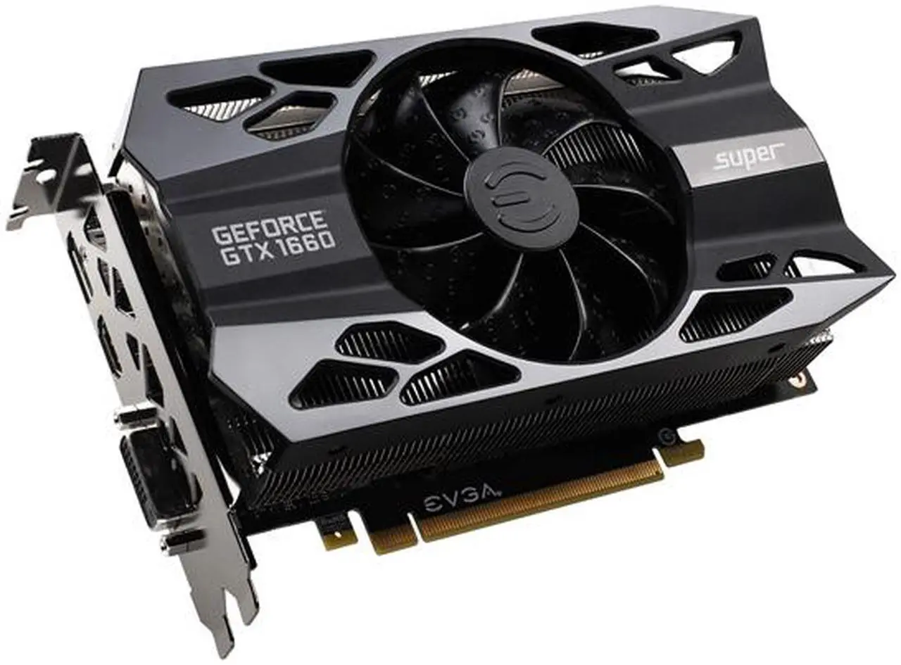 Alt view image 2 of 7 - EVGA GeForce GTX 1660 SUPER BLACK GAMING Video Card, 06G-P4-1061-KR, 6GB GDDR6, Single Fan