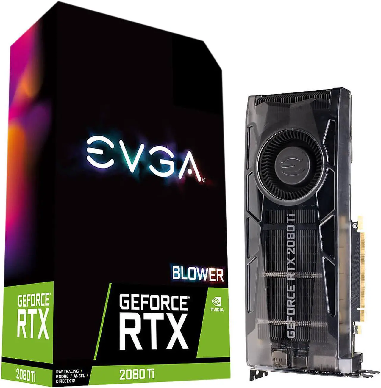 Alt view image 9 of 9 - EVGA GeForce RTX 2080 Ti GAMING Video Card, 11G-P4-2380-KR, 11GB GDDR6, RGB LED Logo, Metal Backplate