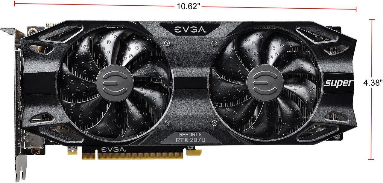 Alt view image 4 of 7 - EVGA GeForce RTX 2070 SUPER KO GAMING Video Card, 08G-P4-2072-KR, 8GB GDDR6, Dual Fans