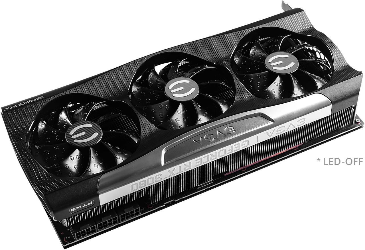 Alt view image 9 of 13 - EVGA GeForce RTX 3080 FTW3 ULTRA GAMING Video Card, 10G-P5-3897-KL, 10GB GDDR6X, iCX3 Technology, ARGB LED, Metal Backplate, LHR