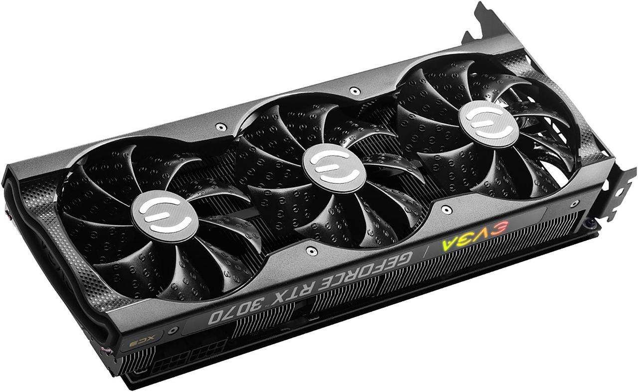 Alt view image 7 of 10 - EVGA GeForce RTX 3070 XC3 ULTRA GAMING Video Card, 08G-P5-3755-KL, 8GB GDDR6, iCX3 Cooling, ARGB LED, Metal Backplate, LHR