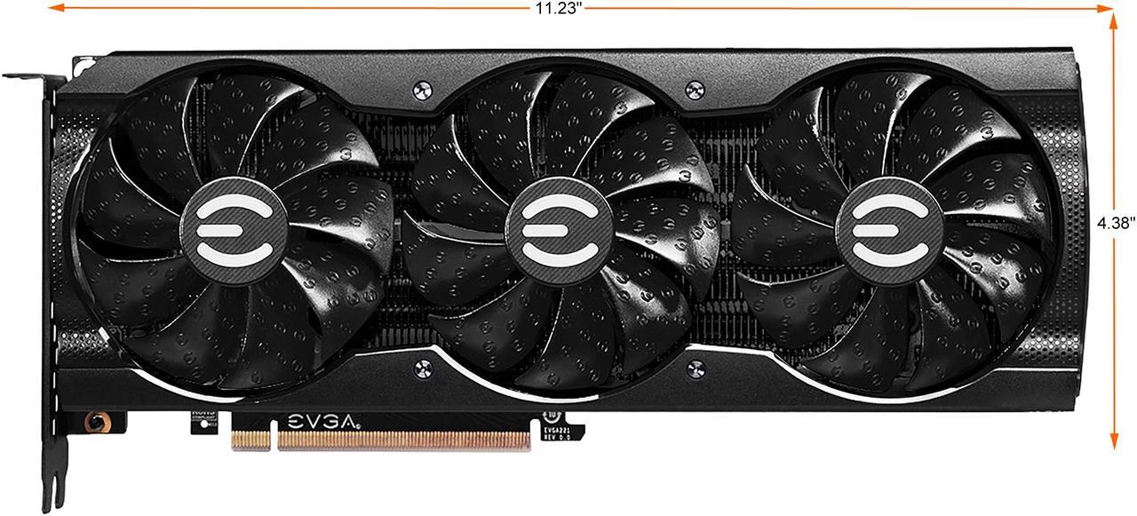 Alt view image 2 of 10 - EVGA GeForce RTX 3070 XC3 ULTRA GAMING Video Card, 08G-P5-3755-KL, 8GB GDDR6, iCX3 Cooling, ARGB LED, Metal Backplate, LHR