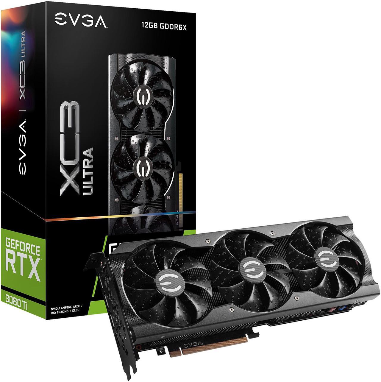 Alt view image 12 of 12 - EVGA GeForce RTX 3080 Ti XC3 ULTRA GAMING Video Card, 12G-P5-3955-KR, 12GB GDDR6X, iCX3 Cooling, ARGB LED, Metal Backplate