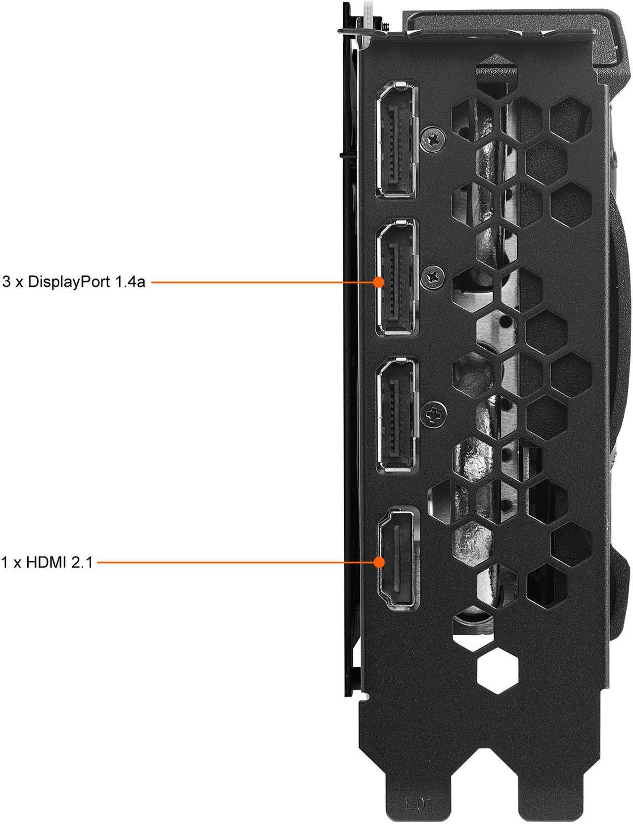Alt view image 8 of 12 - EVGA GeForce RTX 3080 Ti XC3 ULTRA GAMING Video Card, 12G-P5-3955-KR, 12GB GDDR6X, iCX3 Cooling, ARGB LED, Metal Backplate