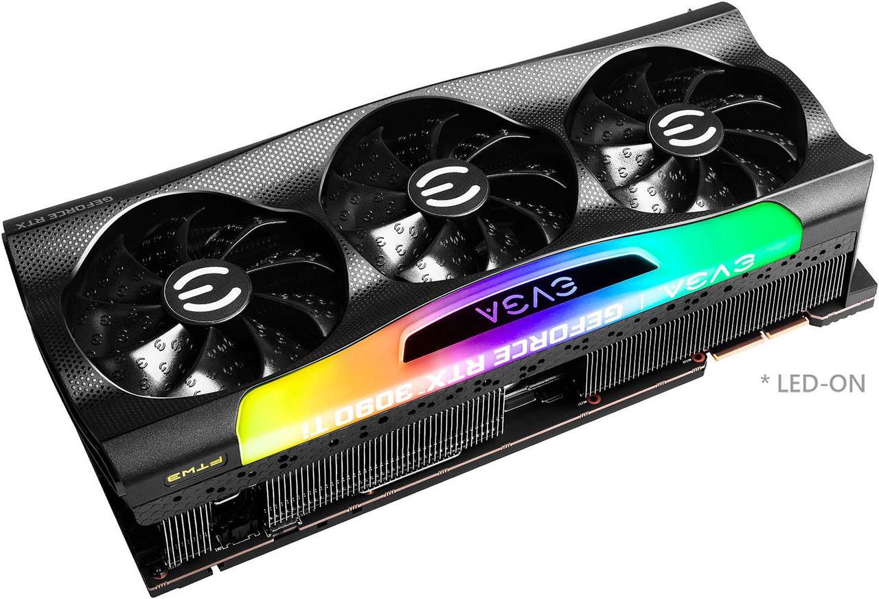 Alt view image 10 of 14 - EVGA GeForce RTX 3090 Ti FTW3 ULTRA GAMING, 24G-P5-4985-KR, 24GB GDDR6X, iCX3 Technology, ARGB LED, Metal Backplate, Includes eLeash