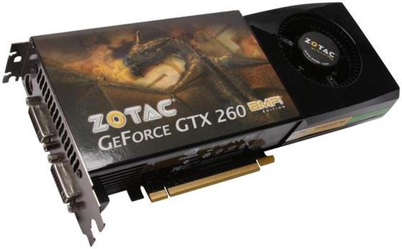 Main image of ZOTAC GeForce GTX 260 896MB GDDR3 PCI Express 2.0 x16 SLI Support Video Card ZT-X26E3KA-FCP