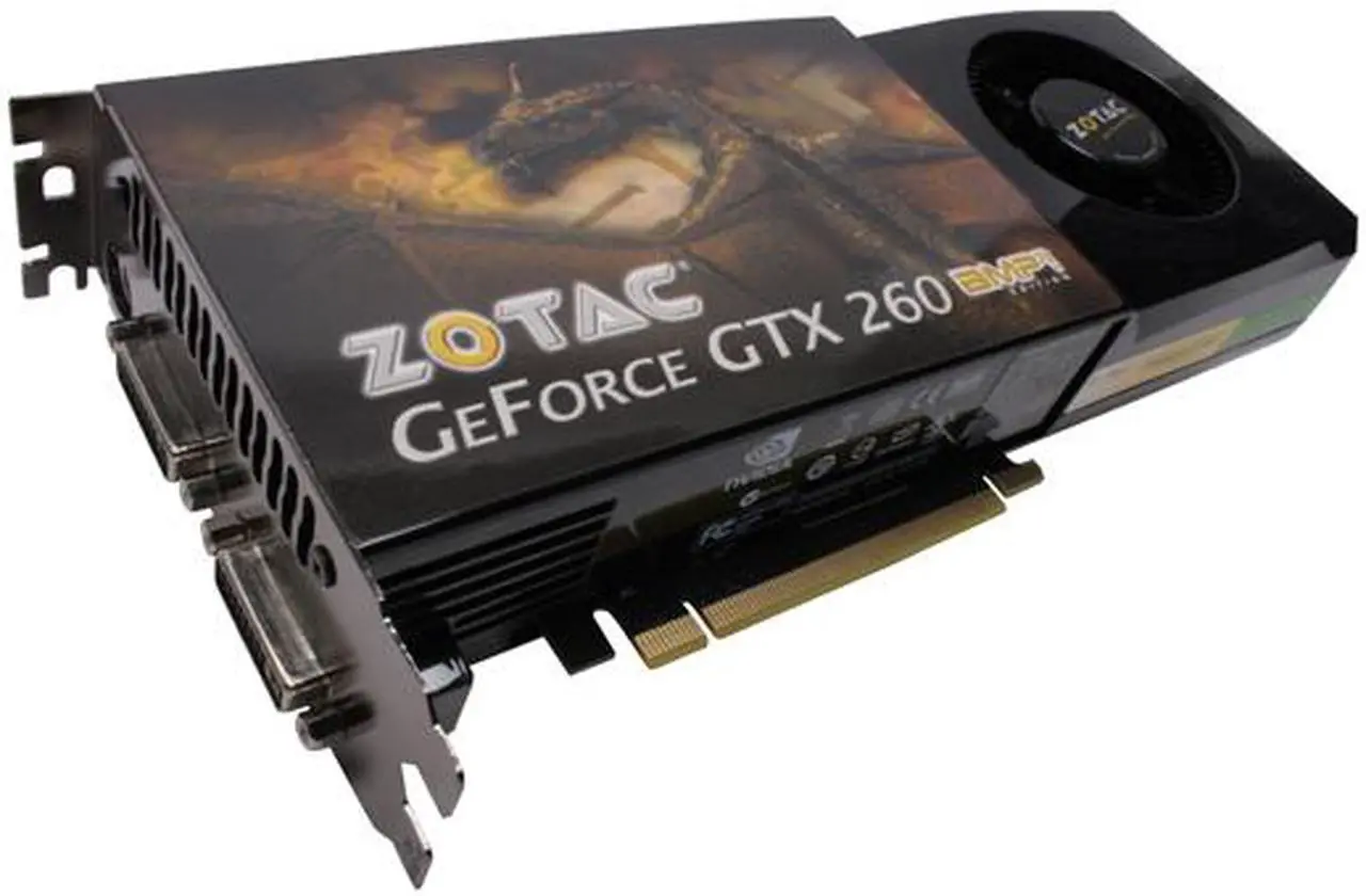 Main image of ZOTAC GeForce GTX 260 896MB GDDR3 PCI Express 2.0 x16 SLI Support Graphics Card ZT-X26E3KB-FCP