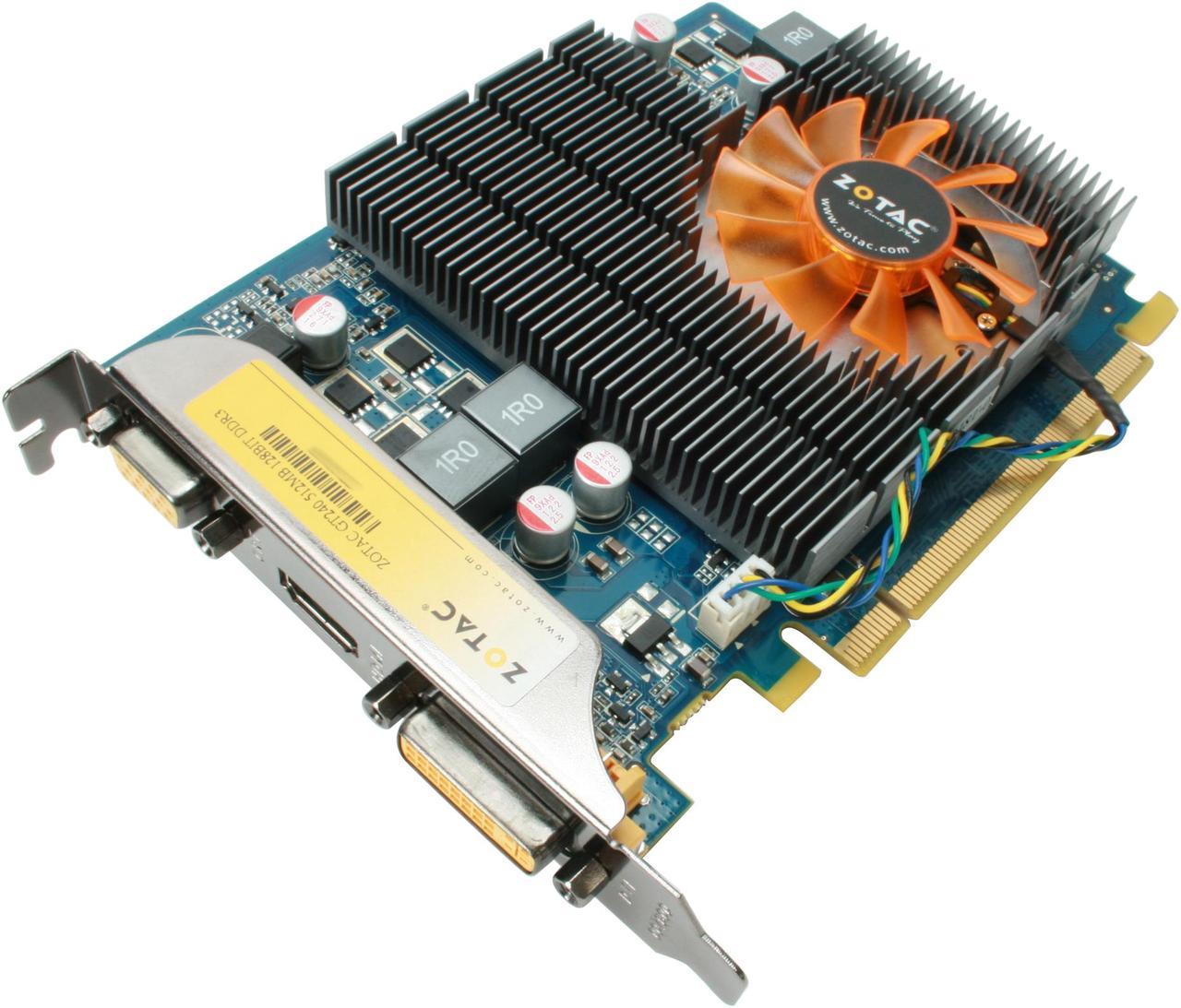 ZOTAC GeForce GT 240 512MB DDR3 PCI Express 2.0 x16 Video Card ZT-20403-10L