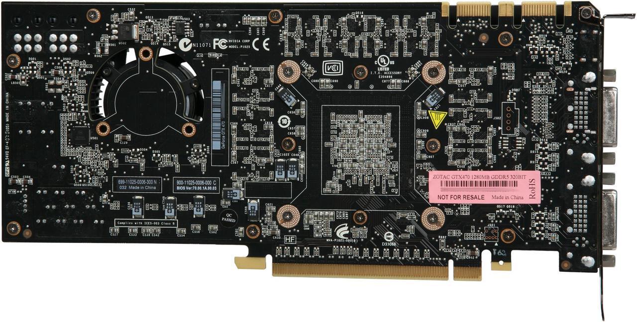 Alt view image 4 of 6 - ZOTAC GeForce GTX 470 (Fermi) 1280MB GDDR5 PCI Express 2.0 x16 SLI Support Video Card ZT-40201-10P
