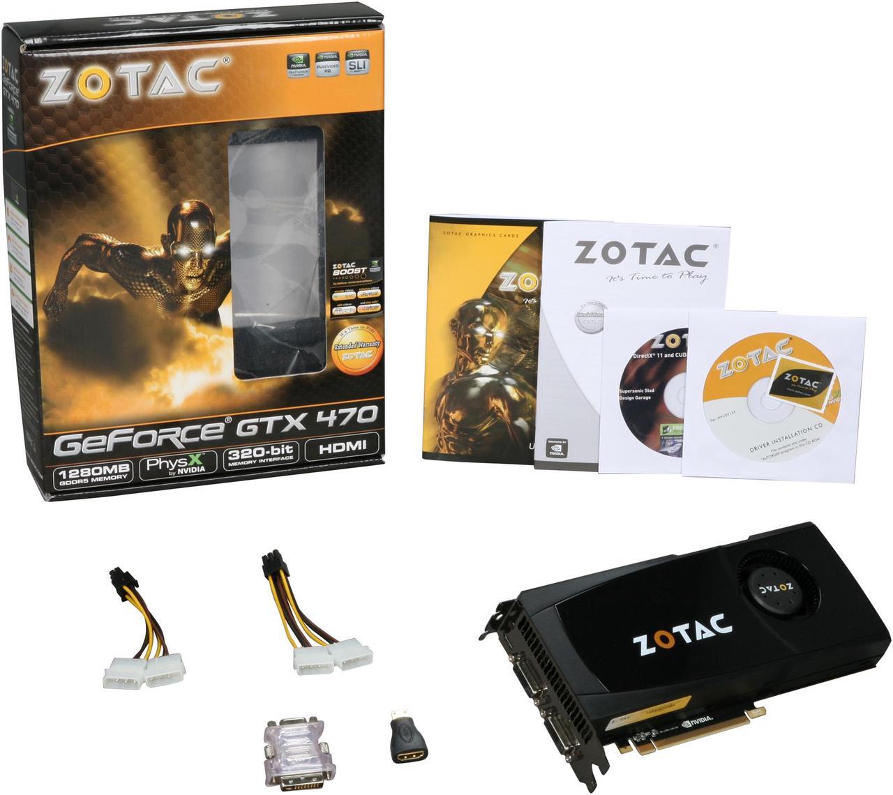Alt view image 6 of 6 - ZOTAC GeForce GTX 470 (Fermi) 1280MB GDDR5 PCI Express 2.0 x16 SLI Support Video Card ZT-40201-10P